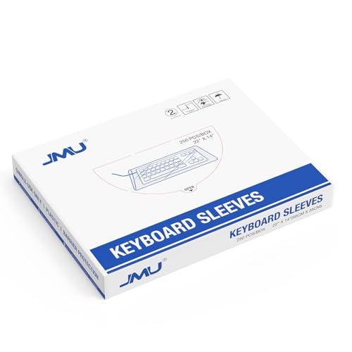JMU 250 Pcs Disposable Keyboard Sleeves, 22\"x13.78\" Waterproof Universal Plastic Keyboard Protector for Medical, Dental, Office & Lab Keyboards - Thumbnail 2