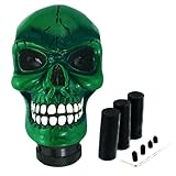 Abfer Skull Shift Knob Car Gear Shifer Knobs Unique Stick Shifting Handle Replacement for Most Automatic Manual Vehicles, Green