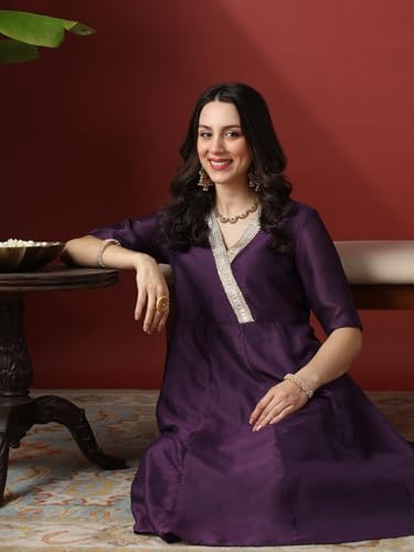 Image of Globus Women Kurta Set (GS578722 Olive Green S)