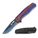 Snake Eye Tactical Two Toned Blade Action Assist Folding Knife (Blue)