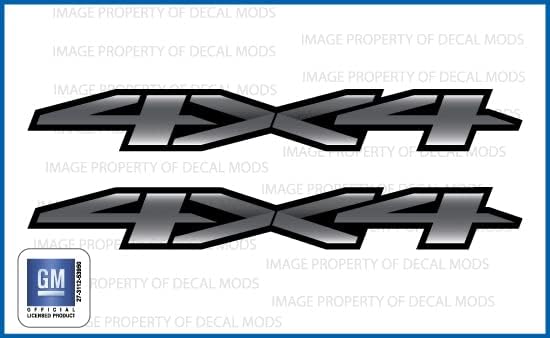 Decal Mods Calcomanías de repuesto para camioneta 4 x 4, color gris degradado negro para Chevy Silverado/GMC Sierra (2019-2022) juego de 2 unidades