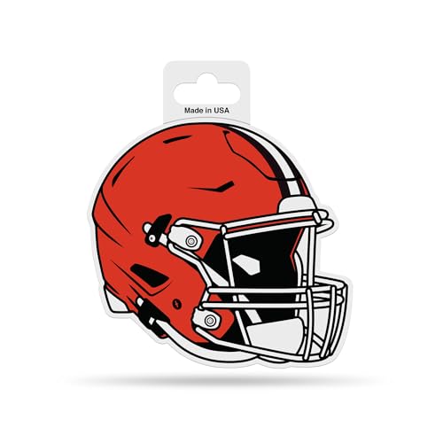 Rico Industries NFL Football Cleveland Browns 4.75" x 5" Shape Cut Helmet Decal