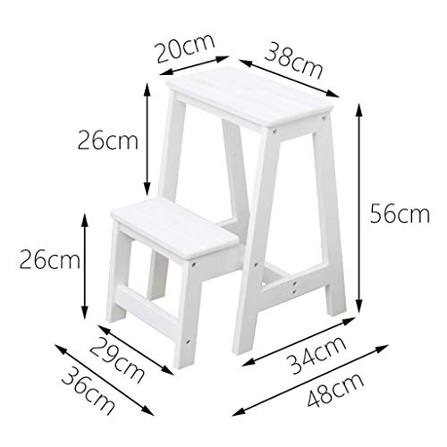 Taburete de escalada para interiores de madera con estante multifunción 3