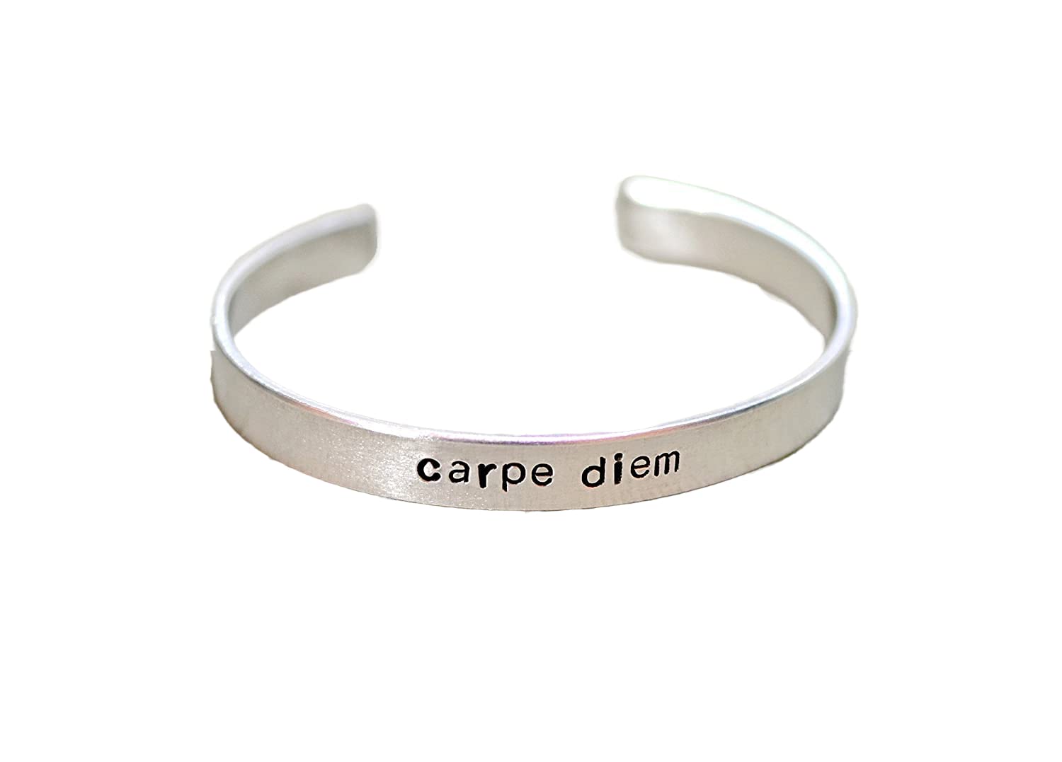 carpe diem aluminum cuff bracelet