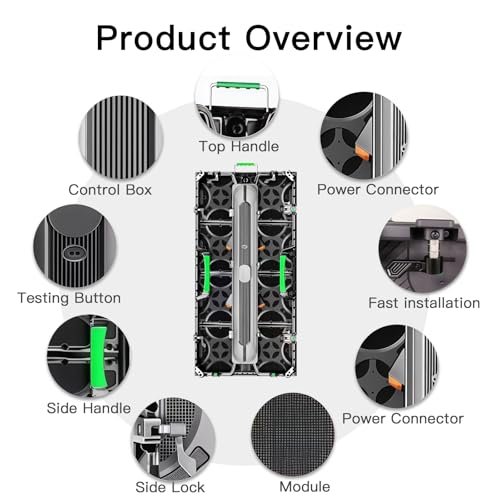 Image of LED Display Wall Panel | 3840Hz High Refresh Rate|P1.8 P2.9 P3.9 P4.9 P6 | IP65 Aluminum Cabinet,for Stage , Wedding Parties, Exhibitions, and Event Broadcasts (16, P4.81, 50*100cm(1.64ft*3.28ft))