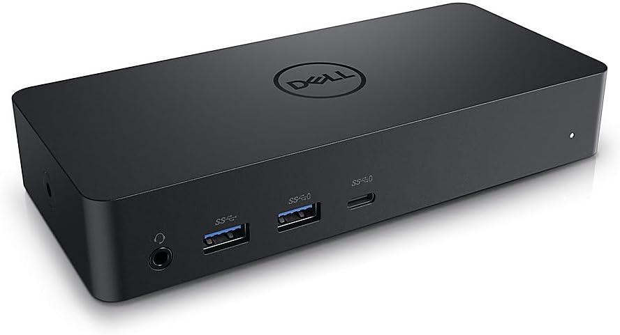 Dell D6000 With USB 3.0 (3.1 Gen 1) Type-C Black - Docking (Wired, USB 3.0 (3.1 Gen 1) Type-C, USB Type-A, USB Type-C, 10,100,1000Mbit / s, Black, 3840 x 2160 pixels)