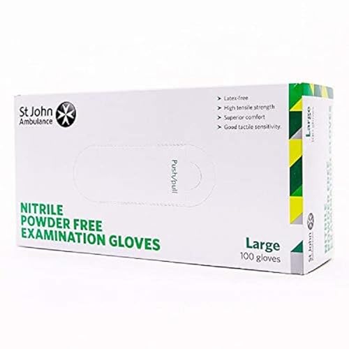 St John Ambulance Vinyl Powder-Free Gloves X-Large (Box of 100) Cover