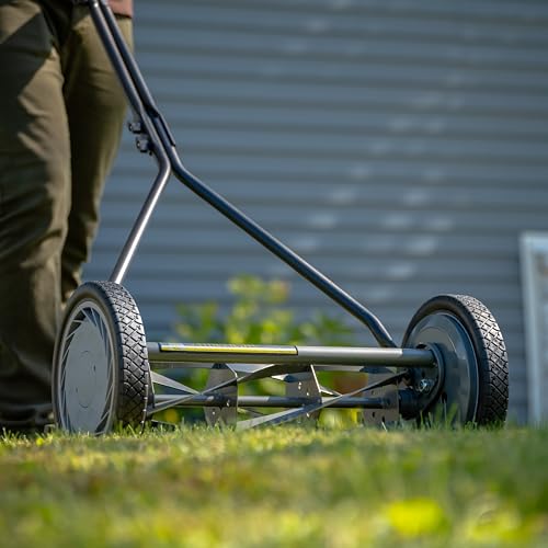Image of American Lawn Mower 1415-16 16-Inch 5-Blade Push Reel Lawn Mower, Gray