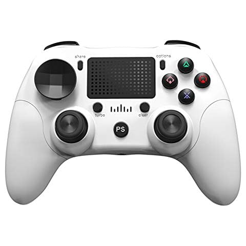 WanShi Bluetooth Wireless Game Controller -in Six Axis Dual Vibration with Press Panel Gamepad for /Android/PC(White) Cover