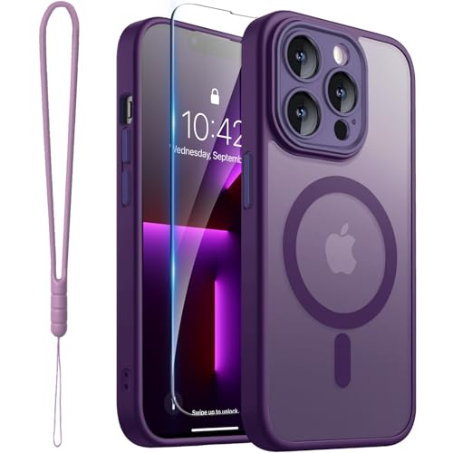 ROYBENS for iPhone 13 Pro-Max Matte Clear Case Compatible with Magsafe