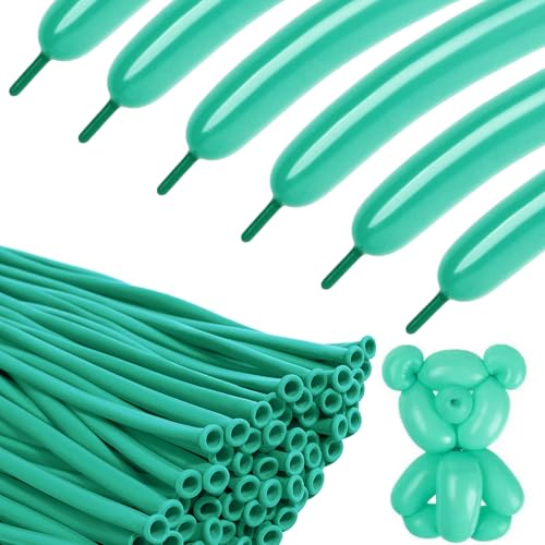 Image of 260 Balloons - Teal Long Balloons for Balloon Arch & Party Decor, 100Pcs