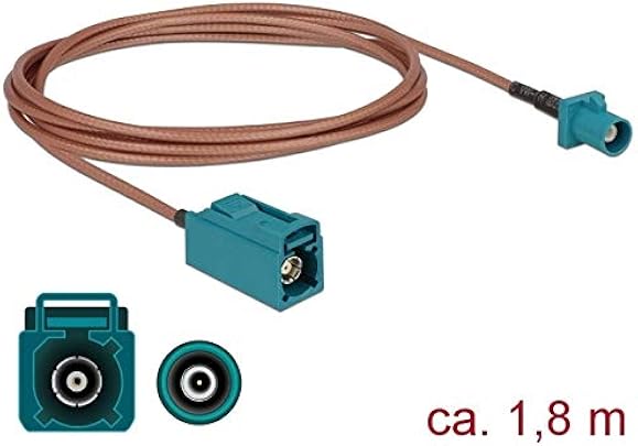 DeLOCK 89659 cavo coassiale 1 8 FAKRA RG-316 Marrone Verde DeLOCK 89659 cavo coassiale 1 8 FAKRA RG-316 Marrone Verde