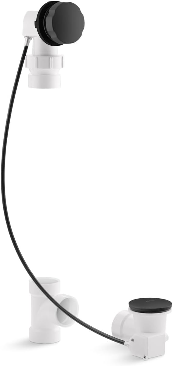 Kohler K7214-BL Clearflo 1-1/2" Tub Drain Kit - with Overflow - Less PVC Matte Black