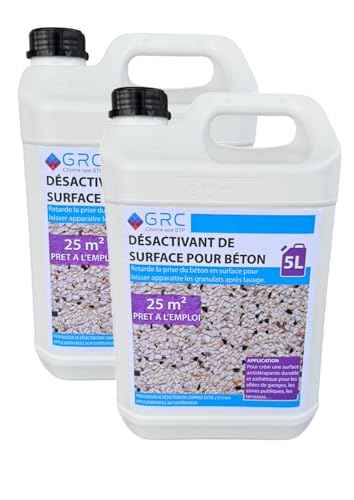 Desactivador de superficie para hormigón lavado de 2 a 4 mm, 10 l