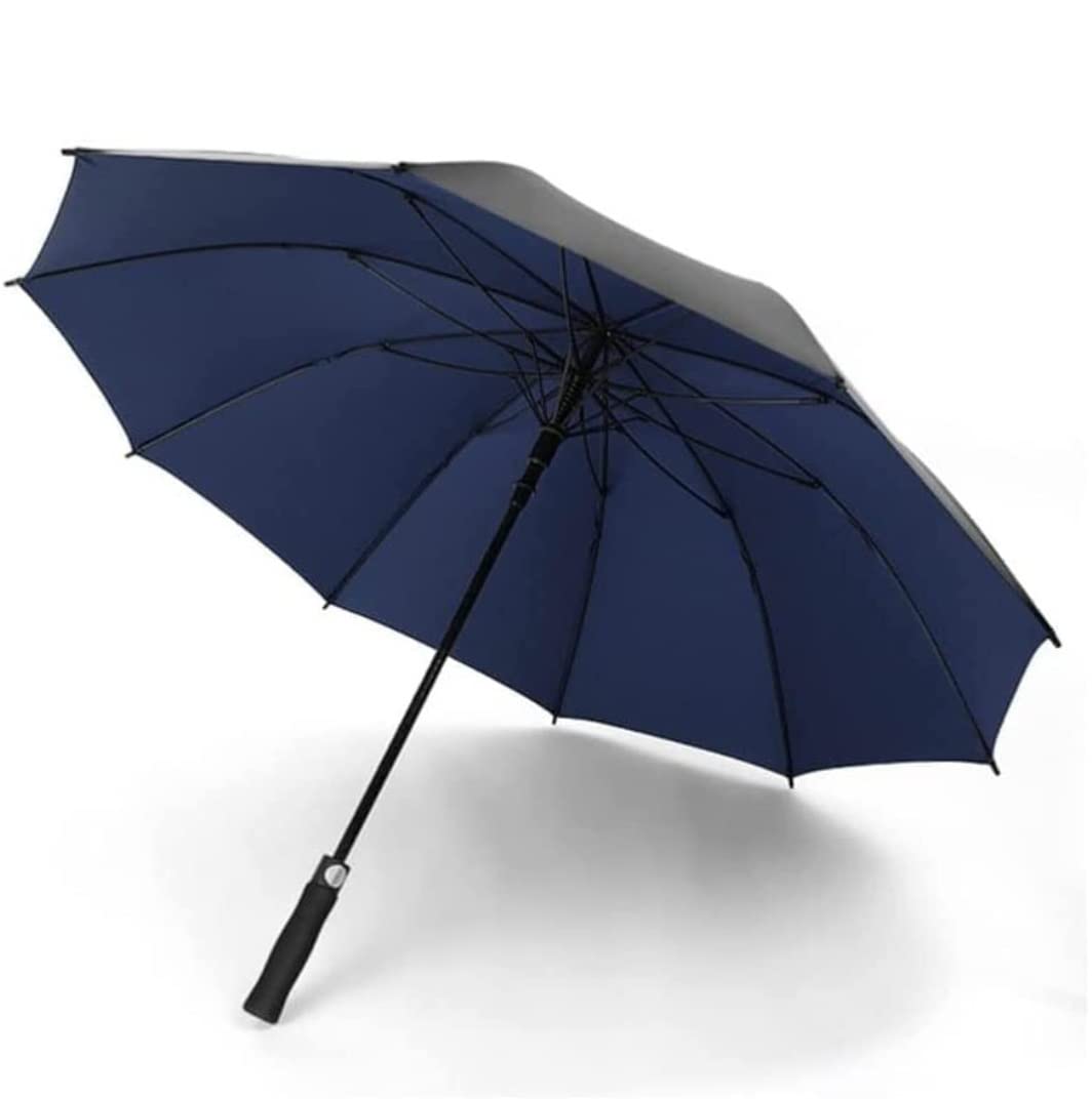 HLTYGWX Regenschirm-Regenschirme, großer Golf-Regenschirm, übergroßes Baldachin, belüfteter Stockschirm, automatisch zu öffnender Stockschirm, Regenschirme, starker Regenschirm