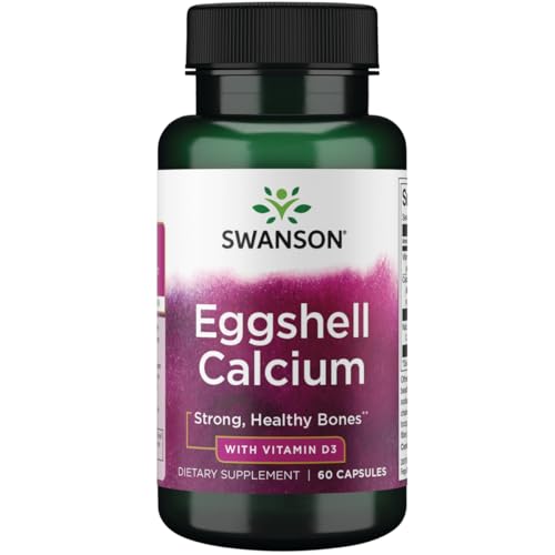 Swanson Eggshell Calcium with Vitamin D-3 60 Capsules