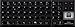 59 Stickers autocollants clavier AZERTY Français / Fond Noir