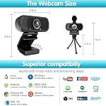 ZIQIAN 1080P Webcam,Live Streaming Web Camera with Stereo Microphone, Desktop or Laptop USB Webcam with 110 Degree View Angle, HD N5 Webcam for Video Calling, Conferencing, Streaming, Gaming