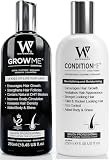 Hair Growth Shampoo & Conditioner by Watermans UK Biotin, Argan Oil, Allantoin, Rosemary, Niacinamide, Lupin. Male & Female Hair Loss Products