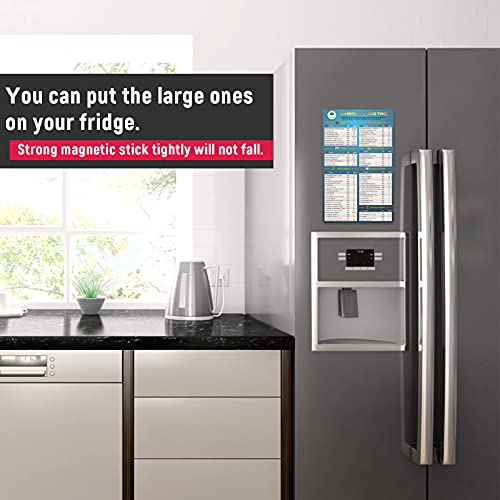 Flyingleaves Air Fryer Magnetic Cheat Sheet Set - Quick Reference Guide For Cooking Times And Temperatures - Compatible With Most Airfryer Brands - Perfect Kitchen Accessory #TOP3
