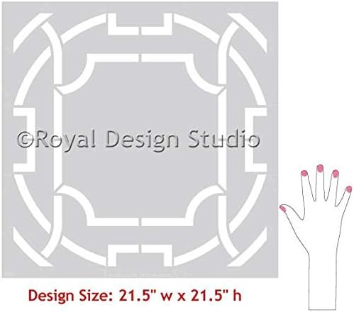 Contemporary Trellis Wall Stencil - Large Wall Stencils - Geometric Wall Design Stencils - Modern Wallpaper Stencils - Feature Wall Mural Painting Stencils