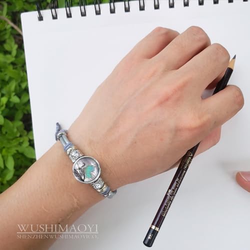 WUSHIMAOYI Blue Wing Dragon bracelet Dragon jewelry Braid Leather bracelet Gifts Customize Your Own Style3