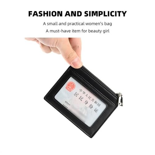 Ultra-Thin Card Holder ID Card Bag Multiple Zipper Wallet for Men Women Pu Leather Waterproo2