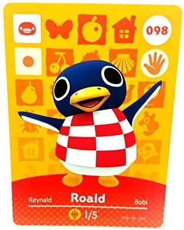 Roald Amiibo Card Animal Crossing Third Party NFC Card. Water Resistant