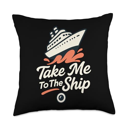 Cruise Addict Funny Cruise Loyalty Ocean Vacation Tee Throw Pillow
