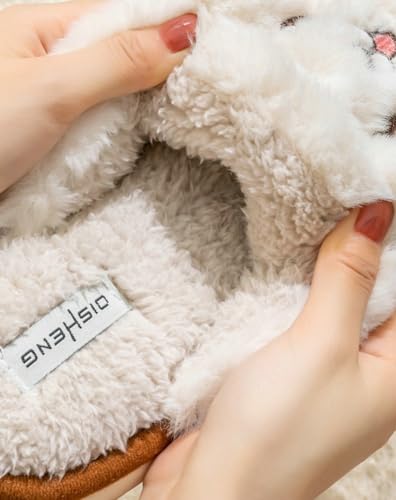 Caistre Cute Puppy Slipper for Women Warm Fluffy Winter Fall Soft Memory Foam House Slipper Cozy Fleece Lining Slides4