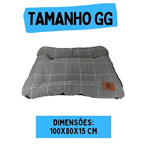 Capa Com Ziper Para Colchonete Almofada Caminha Mabuu Pet Tamanho Gg (Grande GG, Cinza)