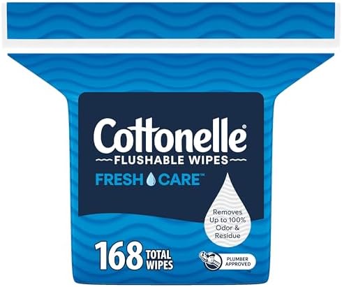 Cottonelle Fresh Care Flushable Wipes, 1 Pack, 168 Wipes per Pack