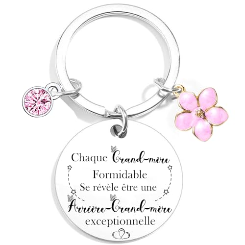 MNBVBV Cadeau Future Arrière-grand-mère Porte clef Chaque Grand-mère Formidable Se Révèle Être Une Arrière-grand-mère Exceptionnelle Surprise Annonce Grossesse Garçon/Fille Naissance Bébé (2)