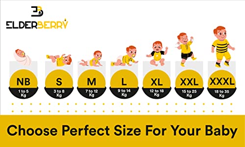 Image of ElderBerry Premium Baby Pant Diaper Large Size (9 to 14 Kg) 52 Count