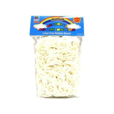 2 X Loom Bandz - Rainbow Colours - White 600 Count Cover