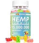 Organic Hemp Gummies - High Potency for Relaxation - Calm and Stress Vegan Non-GMO Edibles Fruity...