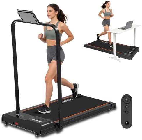 Under-Desk Treadmill with Handrails, 3.0 HP Quiet Motor, 220 lbs ...