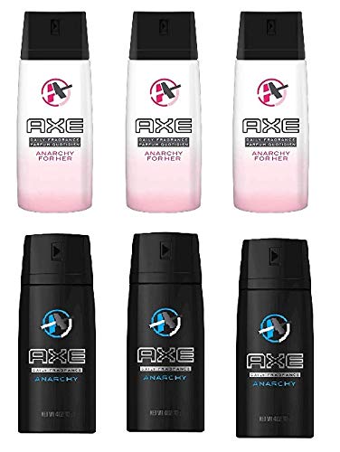 Axe Anarchy Deodorant Spray (6 Pack, His & Her Variety Pack)