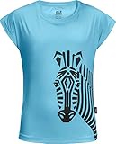 jack wolfskin essential t-shirt damen Atmungsaktiv Jack Wolfskin Mädchen Zebra T-Shirt, Gulf Stream, 140