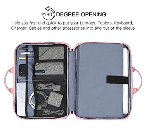 11.6-12.9 Inch Laptop Bag Sleeve Women Ladies TSA Briefcase for Macbook Neo 13 A18 Pro A3404, 13" iPad Pro M5 M4, iPad Air 13 M4 M3 2026 2025, iPad 12.9", Acer Lenovo Dell Chromebook 11.6" Case, Pink by imComor - Image 2
