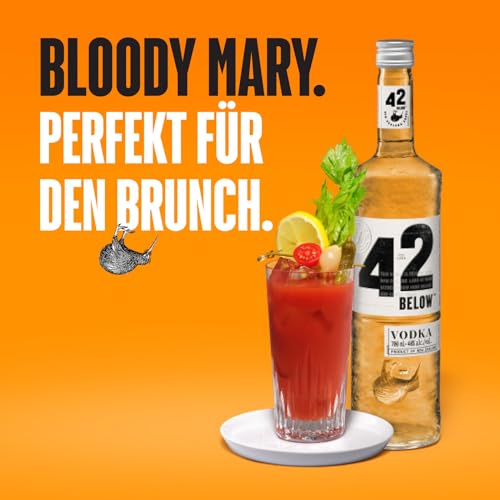 42BELOW Premium Vodka, 40 % Vol, 70cL / 700mL, Vierfach Destilliert, hergestellt mit neuseeländischem vulkanischem Quellwasser