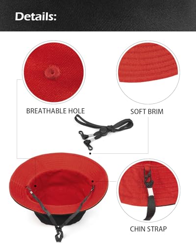 Image of XXL Oversize Bucket Hat Reversible, XL L M S Fisherman Sun Cap With Chin Strap, Travel Beach Outdoor Hat For Men Women