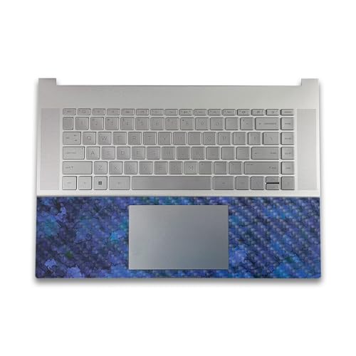 Image of Carbon Fiber Gaming Skin Compatible with HP Envy x360 16 inch (2023) - Blue Ice - Premium 3M Vinyl Protective Wrap Decal Cover - Easy to Apply | Crafted in The USA by MightySkins