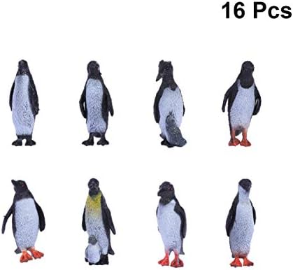 STOBOK Simulation Penguin Model 16PCS, 5x2x1.5cm Arctic Animals Figurines for Kids Plastic Home Decoration Mini Ocean Animal Model Penguin for Kids Education