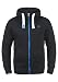 Produktbild !Solid Benn High-Neck Herren Sweatjacke Kapuzenjacke Hoodie Mit Kapuze Reißverschluss Und Fleece-Innenseite, Größe:M, Farbe:Dark Grey Melange (8999)