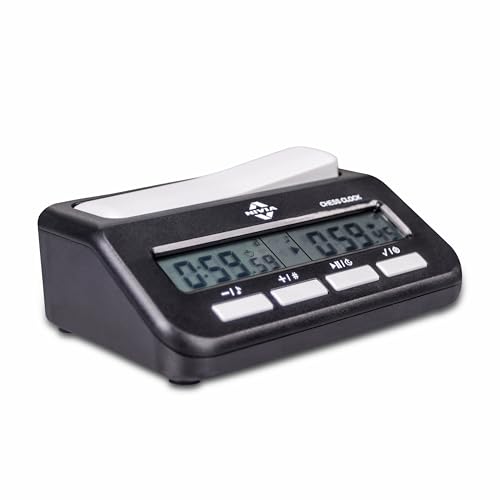 Nivia Chess Clock for Professional Board Games, Large Display, Di...