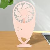 Aramox Mini Ventilatore USB, 800mAh Ricaricabile Forma (PINK)