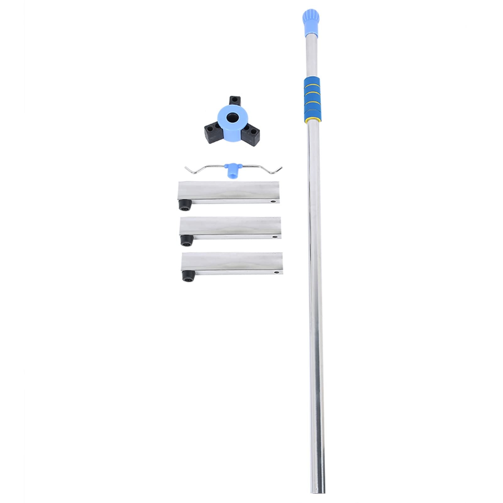 Jiawu Iv Pole, Adjustable Iv Stand Floor Stand, Portable Stainless Steel Iv Bag Stand with 2 Hooks & Plastic Base, Height Adjusts From 42.1 to 79.9, Iv Supplies for Hospital Home Use