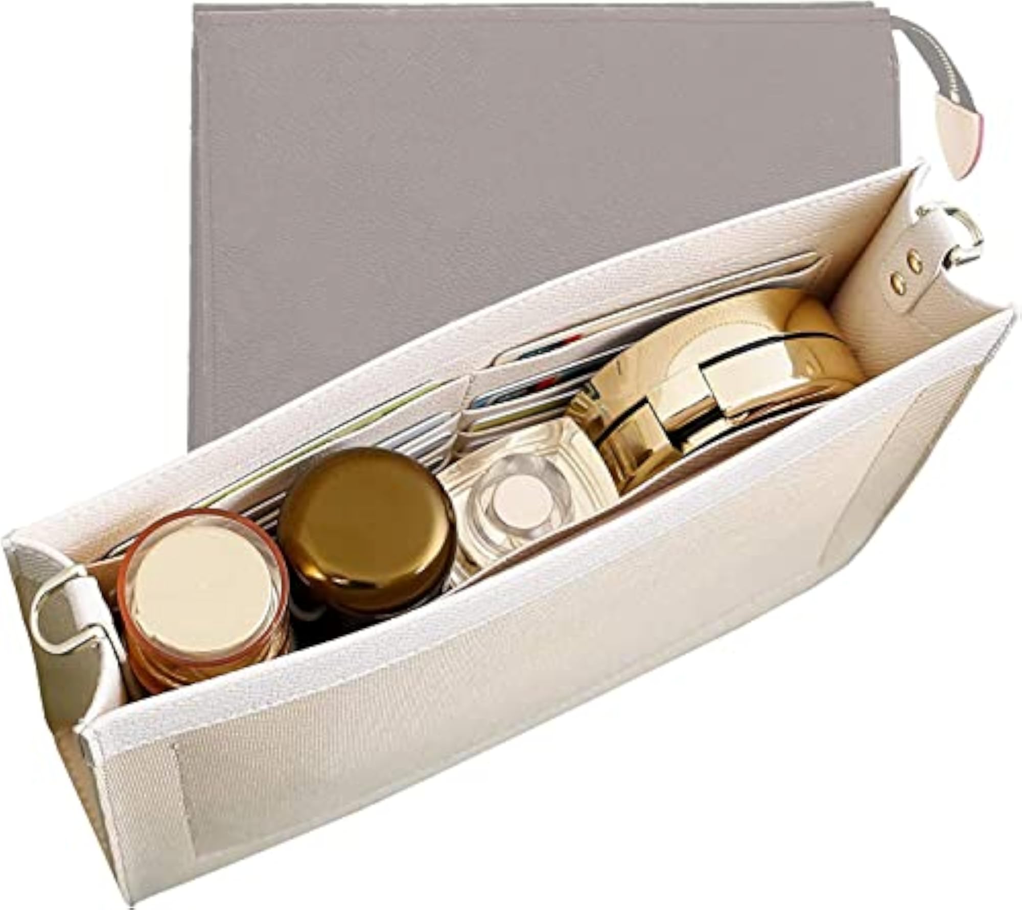 Premium Leather Purse Insert Organizer Compatible with LV Toiletry Pouch