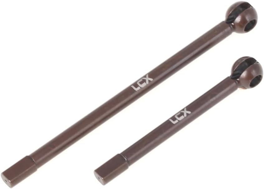 LCX Racing 1/10th RC Crawler Car CNC HD Steel Front Axle Shaft Set for Traxxas TRX4 TRX6, Upgrades Parts Accessories